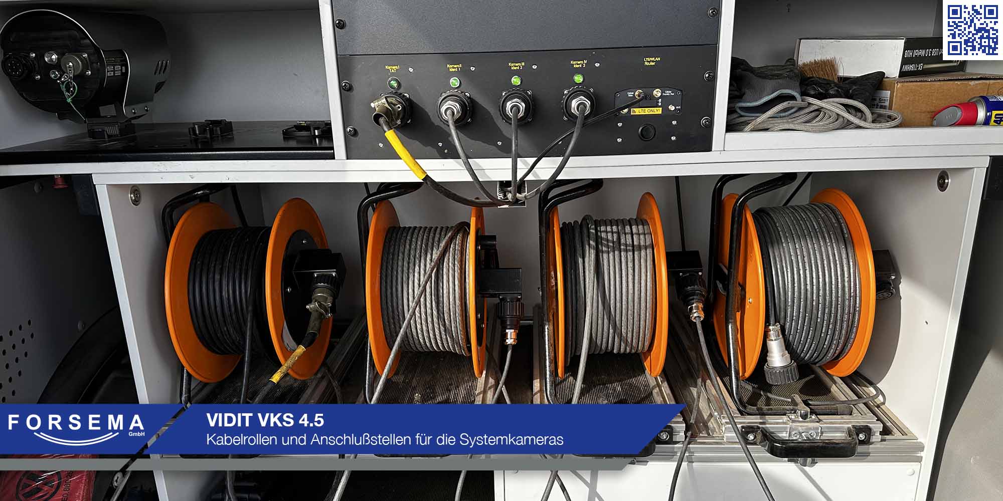 VIDIT VKS 4.5 - Kabeltrommeln und Anschlüße der Systemkameras