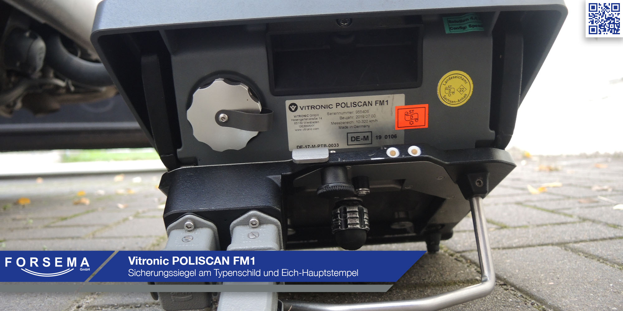 Vitronic FM1 Typenschild mit Eichsiegel